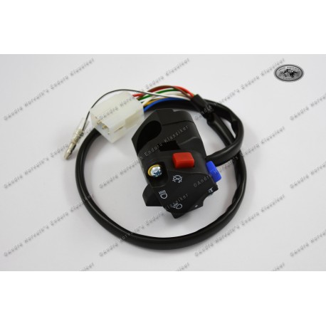 Lichtschalter im KTM Style Funktion Licht, Hupe und Abstellknopf mit Kabelstrang und Stecker