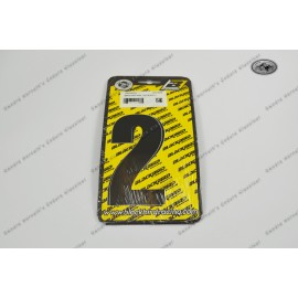 Race number 5 black 13x7cm Set of 3