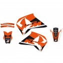 Graphic Kit Blackbird KTM 400/540/620 SC/SXC Models 1998-1999 orange