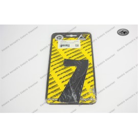 Race number 0 black 13x7cm Set of 3