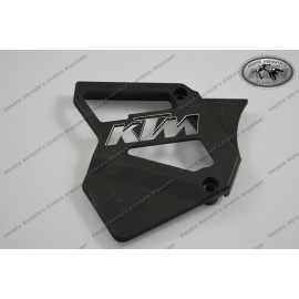 Sprocket guard front Billet Aluminium black coated KTM 350/400/600/620 LC4 1991 onwards