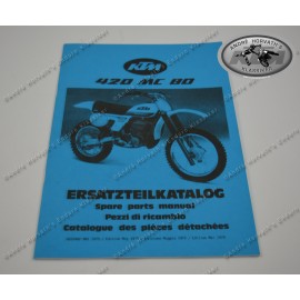 Ersatzteilkatalog Fahrwerk KTM 420 MC80 Ausgabe Mai 1979 Deutsch/Englisch/Italienisch/Französisch