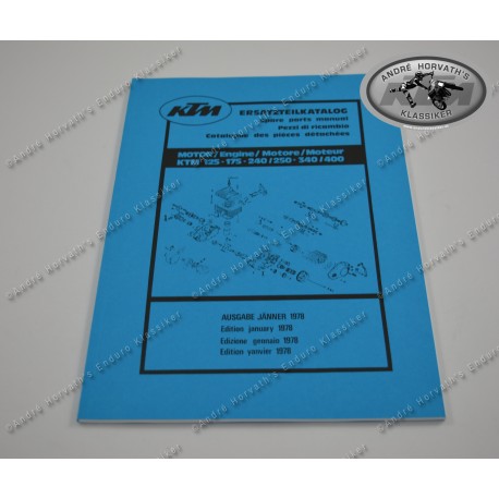 André Horvath's - enduroklassiker.at - Tools and Literature - KTM Spare Parts Manual Engine