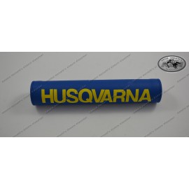 Lenkerrolle Husqvarna blau mit gelbem Schriftzug