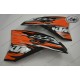 Radiator Spoiler right KTM 640 LC4 2004 black orange Decals in mould