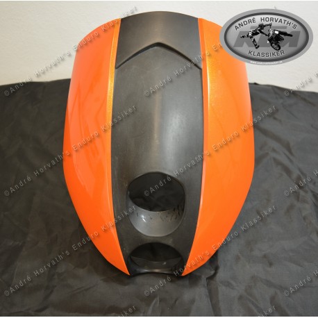 Lichtmaske schwarz orange KTM Duke 2002 58708001000 gebraucht, rechts abge