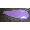 Seat Cover Purple Black with white Logo KTM 350 LC4, 400 LC4, 600 LC4 Model 1993