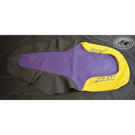 Seat Cover Purple Black Yellow with purple Logo KTM 400 LC4, 620 LC4 Supercompetition Model 1995