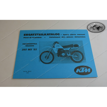 André Horvath's - enduroklassiker.at - Tools and Literature - KTM Spare Parts Manual Frame 250 1983