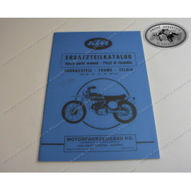 KTM Ersatzteilkatalog Rahmen 1974