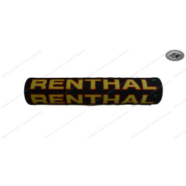 Renthal Vintage Handlebar Pad Textile Polyester Standard 22mm Retro 90s Black Yellow
