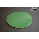 Number Plate oval green, size 265x215mm