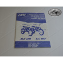 KTM spare parts manual frame 125/175/250/400 GS80/MC80 models 1979
