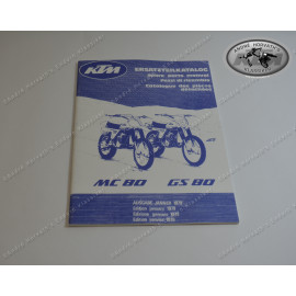 KTM Ersatzteilkatalog Fahrwerk 125/175/250/400 GS80/MC80 Modelle 1979