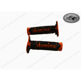 Domino Dual Compound Offroad Griffsatz Orange Schwarz A260