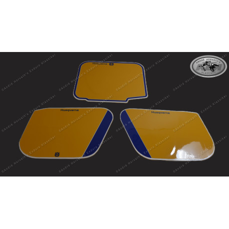 Husqvarna Number Plate Decal Kit Yellow CR 500 1983