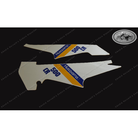 Husqvarna Number Plate Decal Kit Yellow CR 500 1984