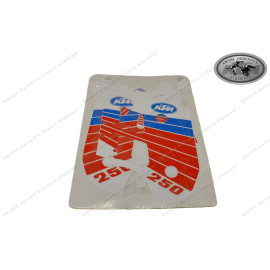 KTM 250 Spoiler und Tank Aufkleberkit Modell 1990