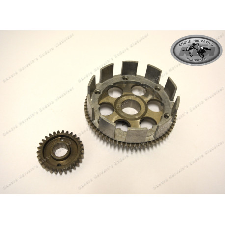 Clutch Basket with gear and primary gear KTM 250 1986 new old stock 54332001170