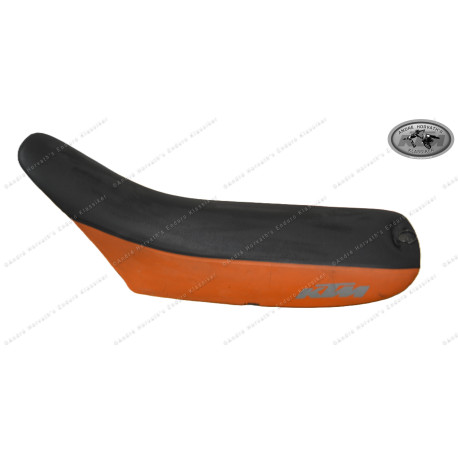 Seat black orange KTM 620 SC 1999 used 58307340700, seat cover should be rep