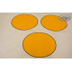 set number plate decals Oval Yellow KTM MC Models 1979-81