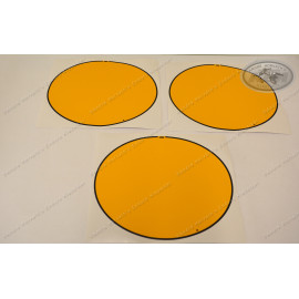 set number plate decals Oval Yellow KTM MC Models 1979-81