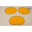 Set Klebefolien gelb für Startnummernfelder, KTM GS Modelle 1979-1981, Reproduktion des Originalteils