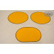 Set Klebefolien gelb für Startnummernfelder, KTM GS Modelle 1979-1981, Reproduktion des Originalteils
