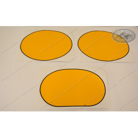 Set Klebefolien gelb für Startnummernfelder, KTM GS Modelle 1979-1981, Reproduktion des Originalteils