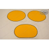 Set Klebefolien gelb für Startnummernfelder, KTM GS Modelle 1979-1981, Reproduktion des Originalteils