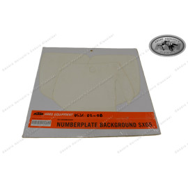Numberplate Background Kit white KTM 65 SX Models 2002-2008