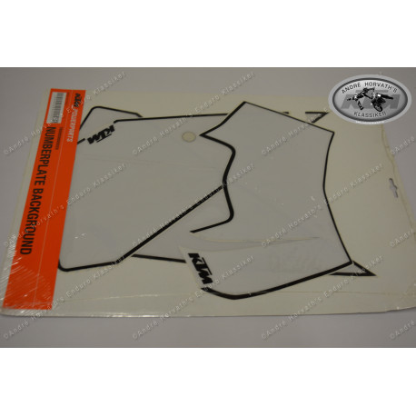 Number Plate Decal Set White KTM EXC 2008-2011 7800808800020 new old stock
