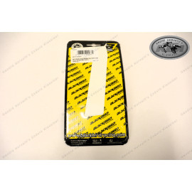 Race number 7 white 13x7cm Set of 3