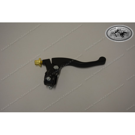 Brake lever short black for front drum brakes complete with bracket and adjusting screw