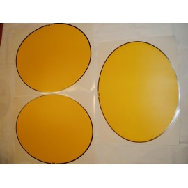 set number plate decals Oval Yellow