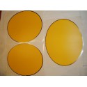 set number plate decals Oval Yellow