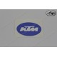 KTM Logo Aufkleber blau weiss 80x52mm