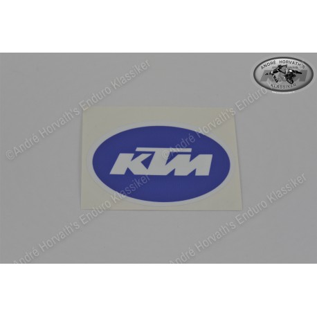 KTM Logo sticker blue White 80x52mm