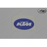 KTM Logo Aufkleber blau weiss 80x52mm