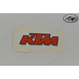 KTM Aufkleber oval weiss rot 1991