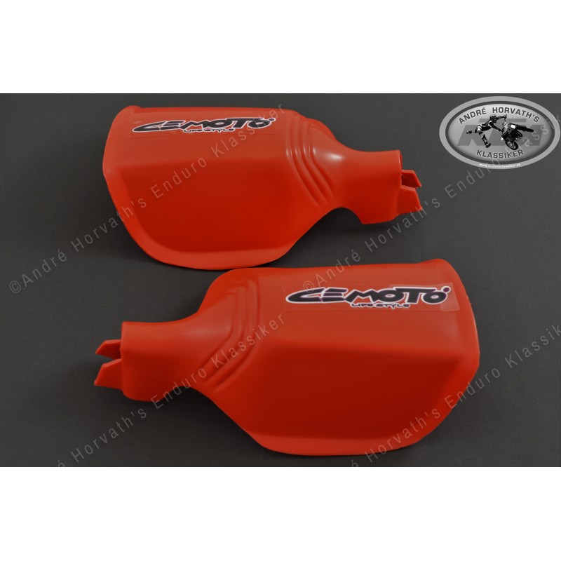 handguards Cemoto Red, universal suit to many dirt bikes of the 80s/90s,  sold as a