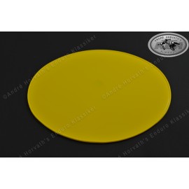 number plate oval yellow 265x215