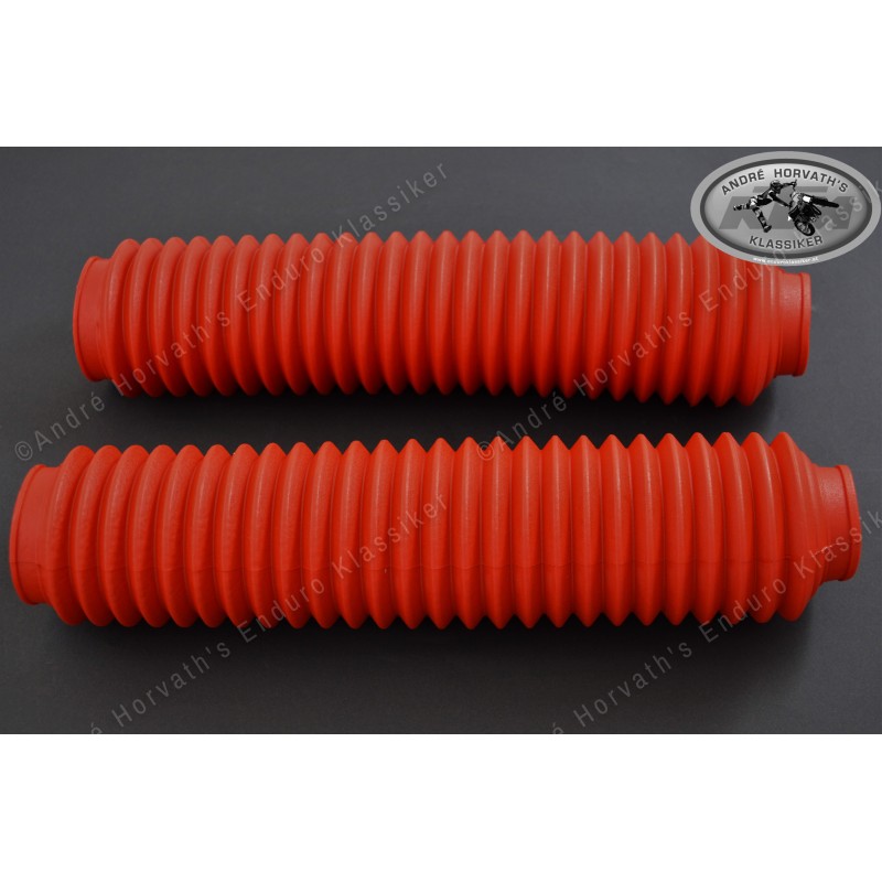 fork boots kit RED 38mm/300mm length