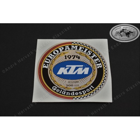 André Horvath's - enduroklassiker.at - Decals/Stickers/Accessoirs - Decal KTM Europameister