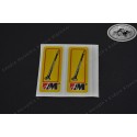 Marzocchi Fork Decals small yellow