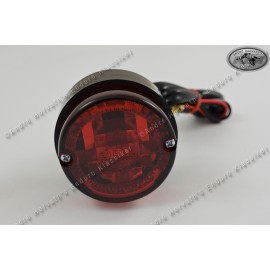 Taillight round Beacon Old Time Racer E-approved, street legal, 65mm diameter