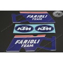 decal kit gas tank spoiler "Farioli Team" KTM 125/250/350/500 GS/MX models 1988