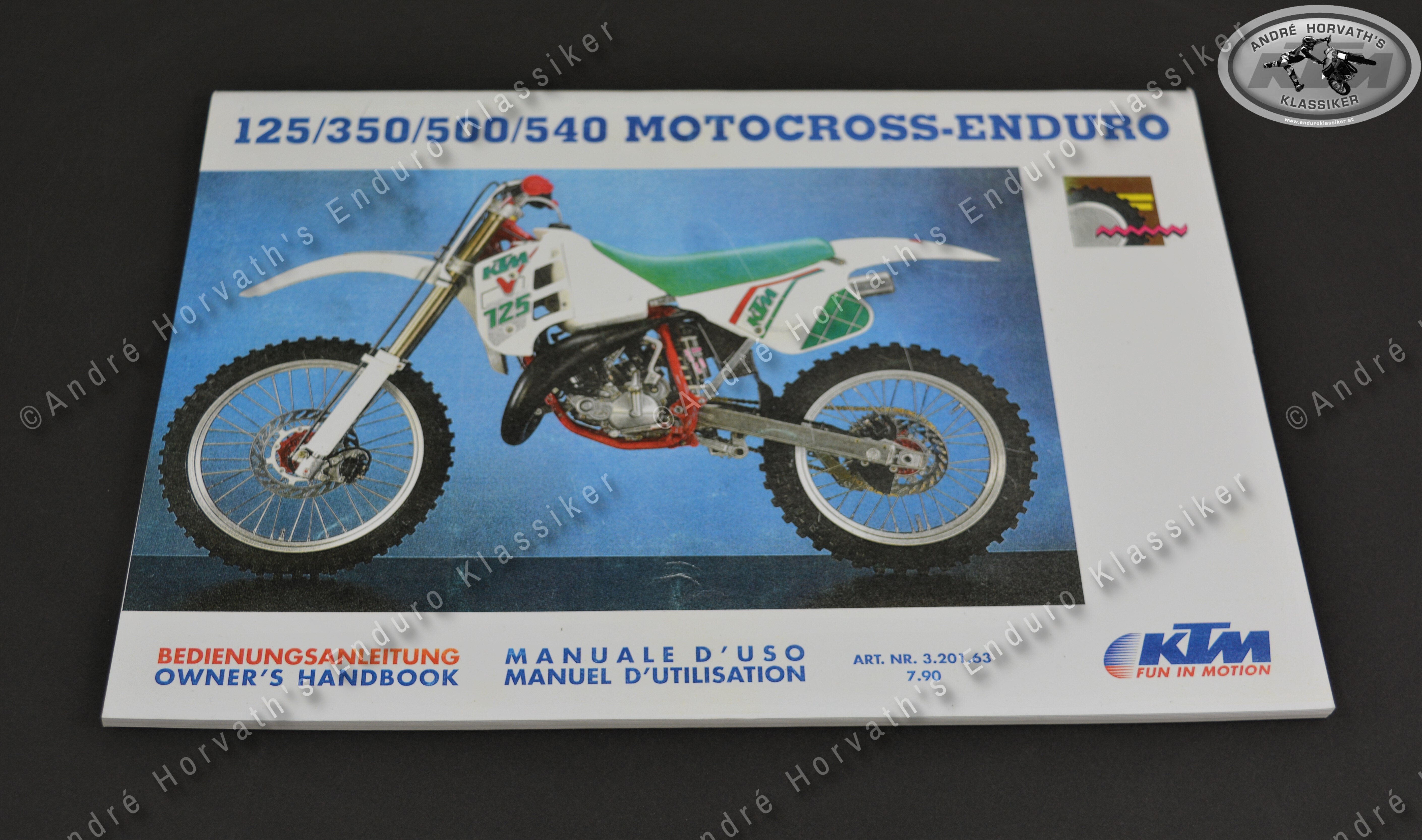 Owners Manual KTM 125/350/500/540 Model 1991 Owners Manual KTM 125/350/500/540 Model 1991