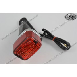 Taillight round Beacon Old Time Racer E-approved, street legal, 65mm diameter